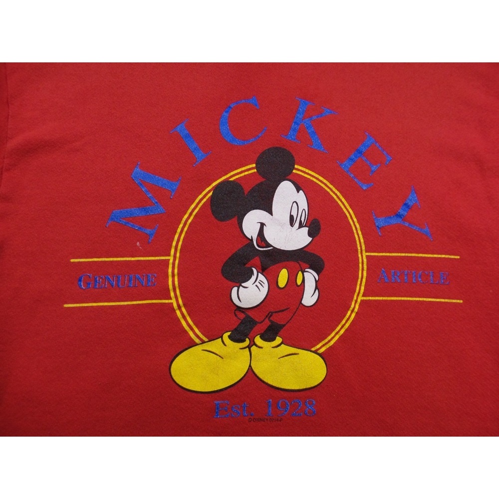 Vintage Mickey Unlimited Sweatshirt Extra Large Red Jerry Leigh Crew Neck USA - Picture 3 of 15